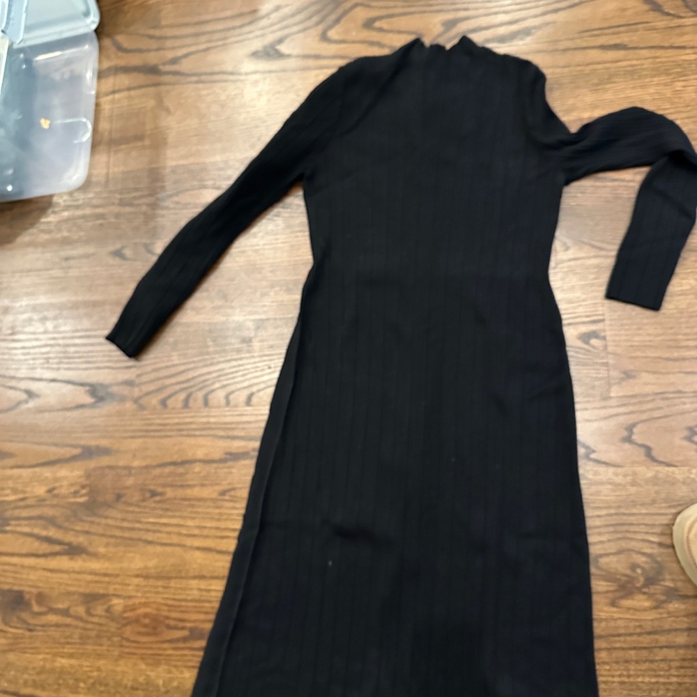 Elegant Black Long Sleeve Dress